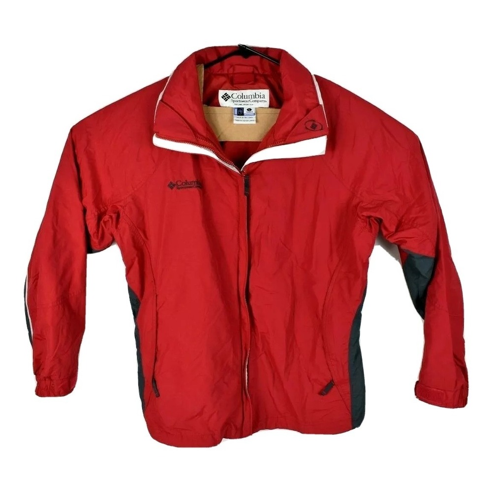 Columbia Core‎ Interchange Women's Coat Outer Jacket Red Size Large Double Zip